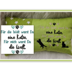 Stickdatei - Spruch "Für die Welt warst Du eine Katze/ein Katzer ..."